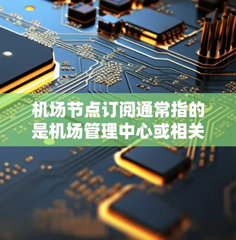 机场节点订阅通常指的是机场管理中心或相关机构提供的订阅服务，这些订阅可能涉及机场基础设施、设备、信息资源等的订阅。以下是一些常见的机场节点订阅类型及其含义