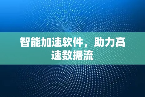 智能加速软件，助力高速数据流