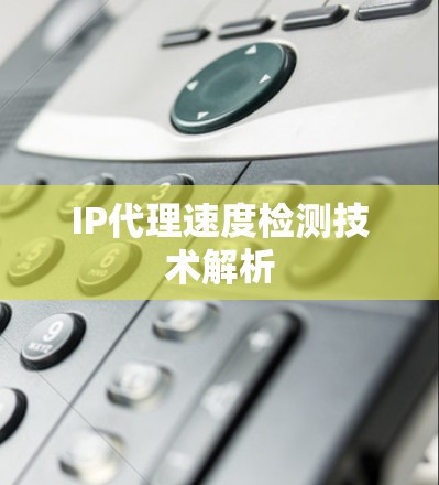 IP代理速度检测技术解析