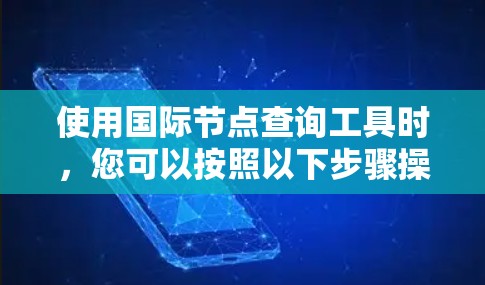 使用国际节点查询工具时，您可以按照以下步骤操作
