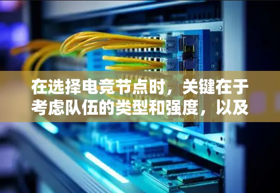 在选择电竞节点时,关键在于考虑队伍的类型和强度,以及如何匹配这些因素以最大化整体表现。以下是对节点选择的总结
