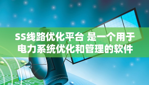 SS线路优化平台 是一个用于电力系统优化和管理的软件平台，主要用于优化电力线路的运行状态，提高电力系统的可靠性和效率。该平台通常支持以下功能