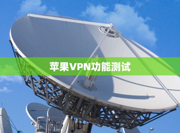 苹果VPN功能测试 苹果VPN功能测试