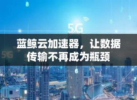 蓝鲸云加速器，让数据传输不再成为瓶颈