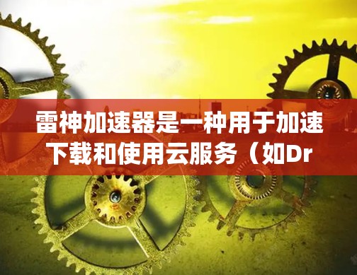 雷神加速器是一种用于加速下载和使用云服务(如Dropbox、Dropbox Pro等)的工具。以下是一个关于雷神加速器的连接教程,分为USB和USB-C两种连接方式