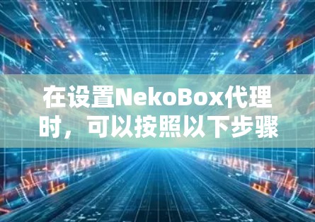在设置NekoBox代理时，可以按照以下步骤进行