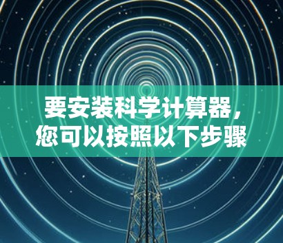 要安装科学计算器,您可以按照以下步骤操作
